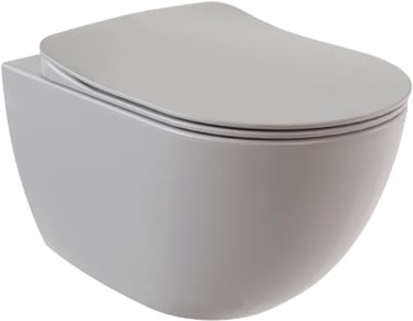 Унитаз подвесной Creavit Free FE322-11CG00E-0000 с микролифтом, матовый серый