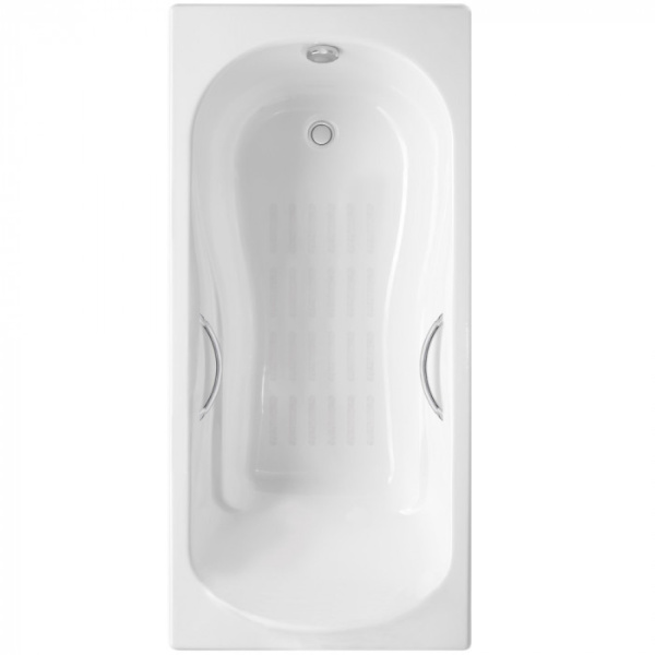 Чугунная ванна Delice Haiti Luxe 180х80 см, с отверстиями для ручек, с антискользящим покрытием