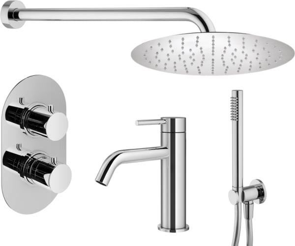 Комплект для ванной Plumberia Selection Ixo KITXOT18CR53 С ВНУТРЕННЕЙ ЧАСТЬЮ, хром