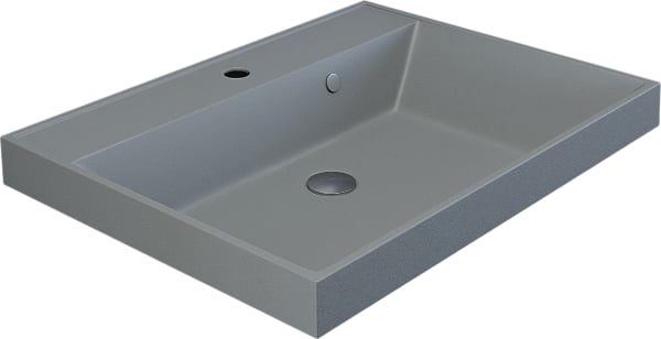 Мебельная раковина Uperwood Classic Quartz 291030015 60 см, матовая серая, платина