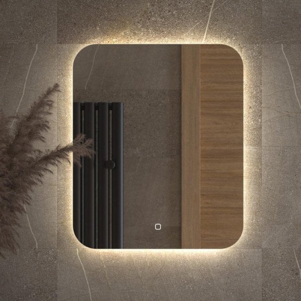 Зеркало Defesto Opti DF 2803S 50х60 с LED-подсветкой, 4500К, сенсорный выключатель
