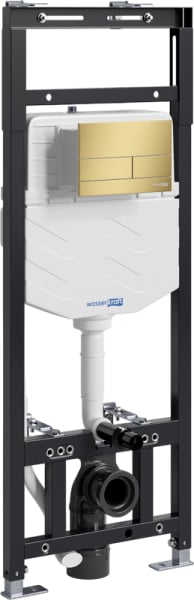 Система инсталляции для унитазов Wasserkraft Alme 15TLT.010.ME.MG04, с кнопкой смыва матовое золото