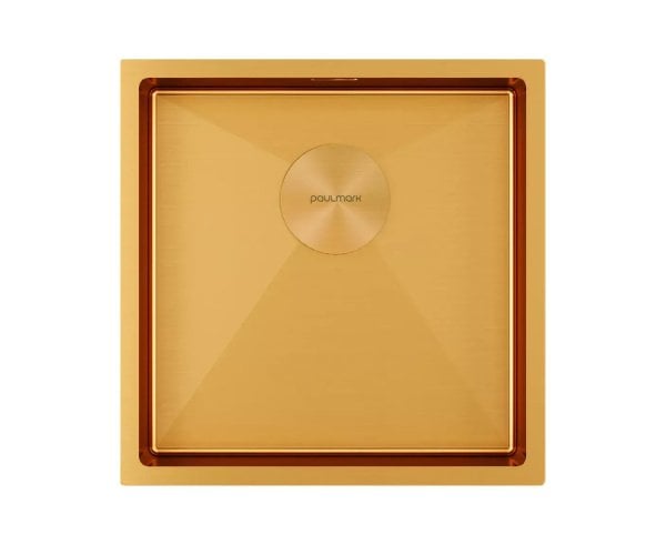 Мойка кухонная Paulmark Next 44 UNI, PM214444-BG, брашированное золото