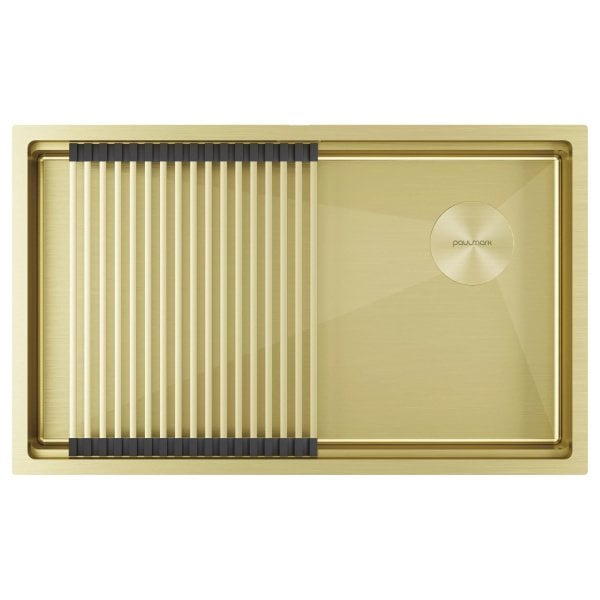 Мойка кухонная Paulmark Next-Pro 74 UNI PM707445-LG, светлое золото