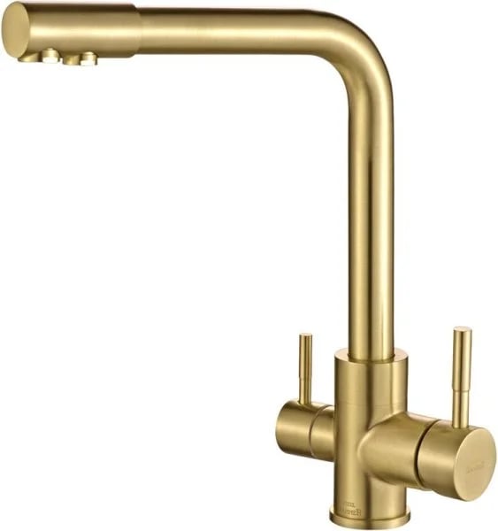 Смеситель для кухни Steel Hammer SH 801 Inox Bronze PVD
