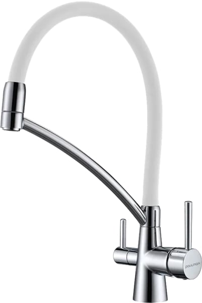 Смеситель для кухни Paulmark Siegen Si213111-CRw хром, с гибким изливом
