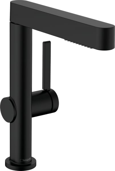 Смеситель для раковины Hansgrohe Finoris 230 76063670 матовый черный