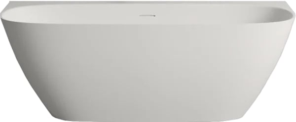 Ванна из искусственного камня Salini Sofia Wall S-Sense 180x85 см, пристенная, белая, со сливом-пере