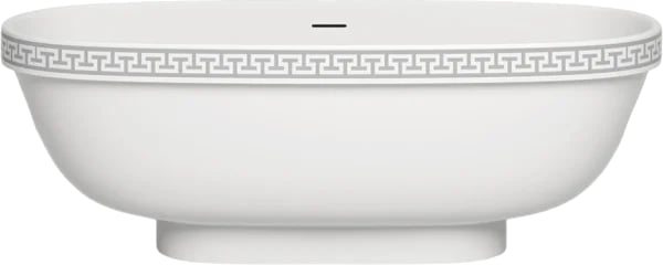 Ванна из искусственного камня Salini Greca Meander S-Stone 180x80 см, отдельностоящая, матовая белая