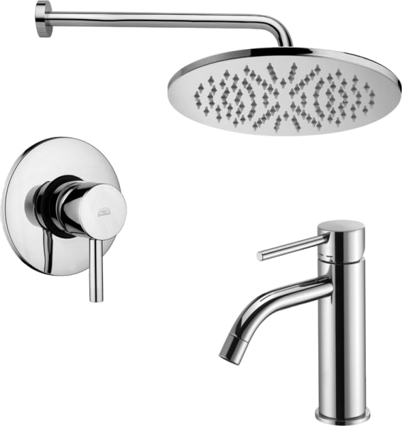 Комплект для ванной Paffoni Light KITLIG011CR071 С ВНУТРЕННЕЙ ЧАСТЬЮ, хром