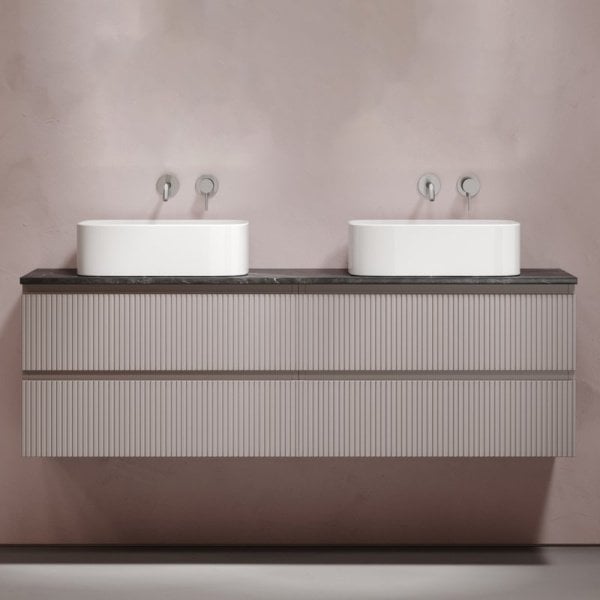 Тумба с раковиной Sancos Snob T 160 doha soft, столешница черный мрамор TT160A1, раковина CN6052