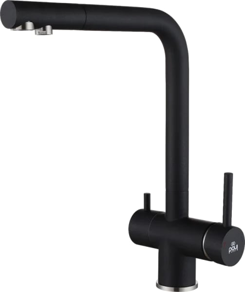 Смеситель для кухни Paulmark Skalen Sk213020-BLM, черный