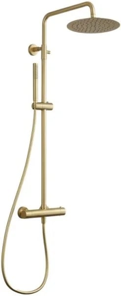Душевая стойка Splendy Relax P RP208XTR25C1GM, с термостатом, брашированное золото