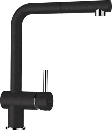 Смеситель для кухни Schock Cristalite Epos-D, выдвижной излив, оникс
