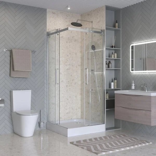 Душевой уголок BelBagno Marino 2 A-2-90-C-CR 90x90, профиль хром, стекло прозрачное