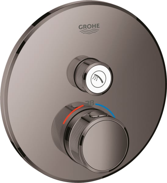 Термостатический смеситель встраиваемый Grohe Grohtherm SmartControl 29118A00 для душа, темный графи