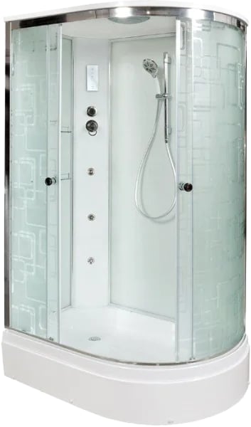 Душевая кабина DTO EM2712L с гидромассажем и электрикой (120х80х220), средний поддон (27 см), профил