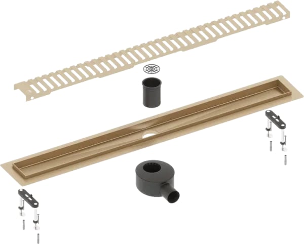 Душевой трап (лоток) Timo Drain Systems DS230107/17 700 вставка lines, золото матовое