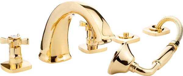 Смеситель на борт ванны Migliore Korona 28503, золото