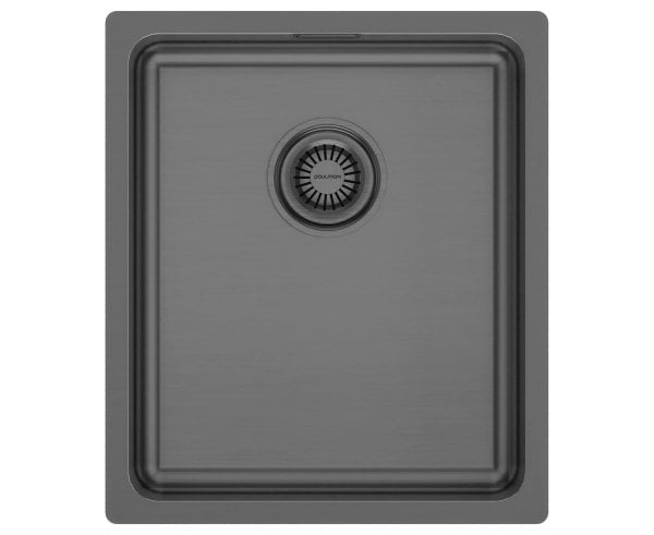 Мойка кухонная Paulmark Vista PM904438-GM, вороненая сталь