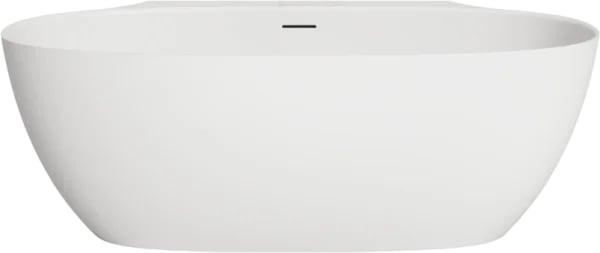 Ванна из искусственного камня Salini Alda Wall S-Stone 170x90 см, пристенная, матовая белая, овальна