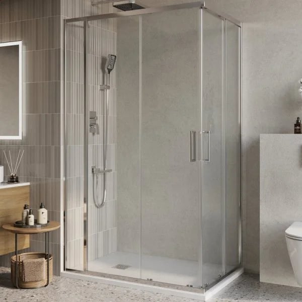 Душевой уголок BelBagno Luce AH-21-115/90-C-Cr профиль хром, стекло прозрачное