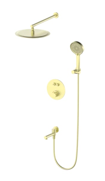Душевой комплект Wonzon & Woghand WW-88929010-BG, С ВНУТРЕННЕЙ ЧАСТЬЮ, брашированное золото