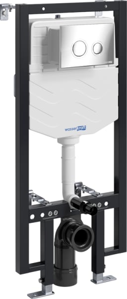Система инсталляции для унитазов Wasserkraft Vils 56TLT.010.ME.CH01, с кнопкой смыва хром