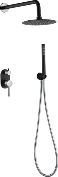 Душевой комплект Boheme Uno 464-BCR, С ВНУТРЕННЕЙ ЧАСТЬЮ, black chrome