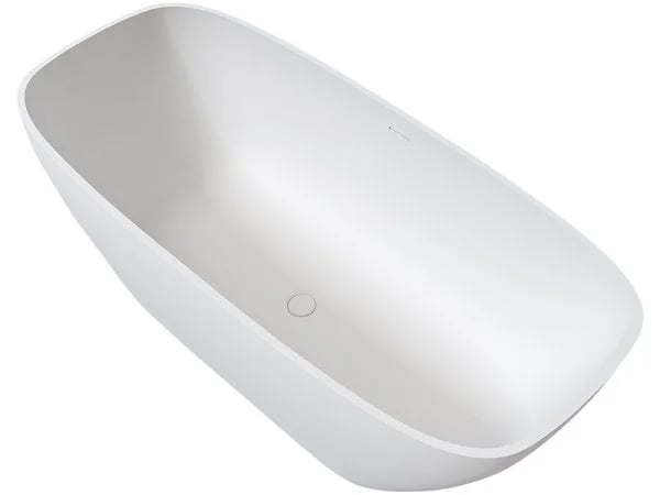 Ванна из искусственного камня Uni-Flo Cono 170x80 см, отдельностоящая белая глянцевая
