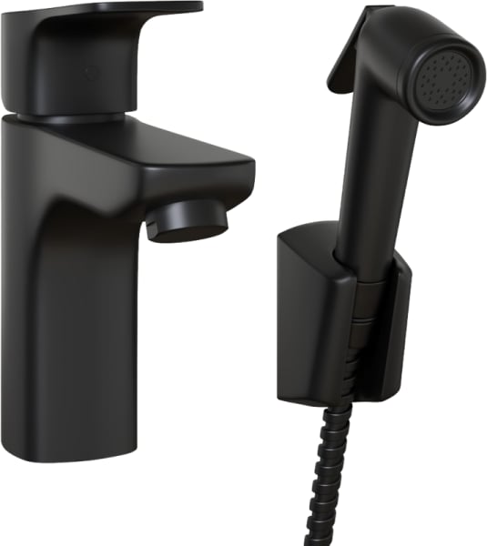 Смеситель для раковины Paini Viva Style P4YO205/574 с гигиеническим душем, черный
