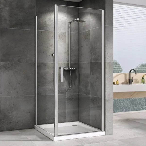 Душевой уголок Abber Sonnenstrand AG04090-S90 90x90, профиль хром, стекло прозрачное