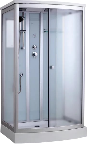 Душевая кабина Timo Standart T-6615SF Silver Fabric с низким поддоном, профиль хром