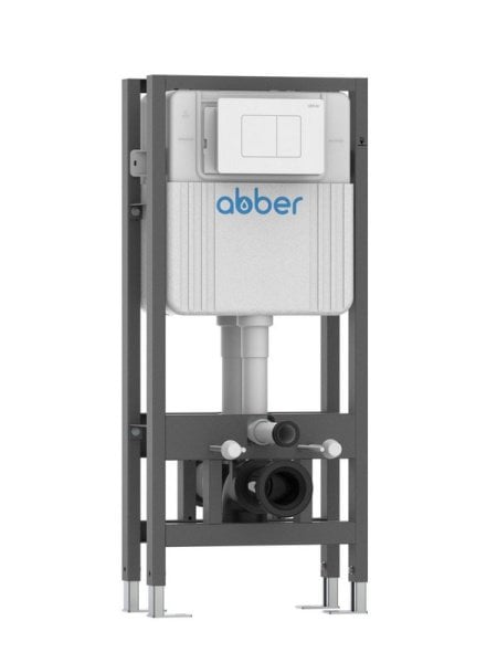 Инсталляция для унитаза Abber AC0106 с креплением в пол, с регулировкой по высоте, для двух подвесны