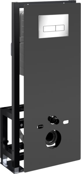 Система инсталляции для унитазов Wasserkraft Glan 66TLT.010.ME.BL.CH03, с кнопкой смыва хром