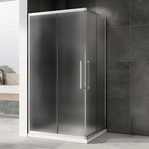 Душевой уголок Abber Schwarzer Diamant AG02128MH 120x80, профиль хром матовый, стекло матовое