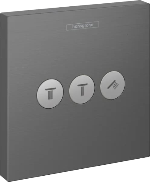 Переключатель потоков Hansgrohe ShowerSelect 15764340 на три потребителя, матовый черный хром
