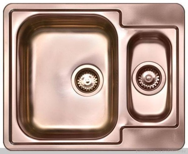 Мойка LINE 50 MONARCH COPPER 615X500  в компл. с выпуском без сифона, ,