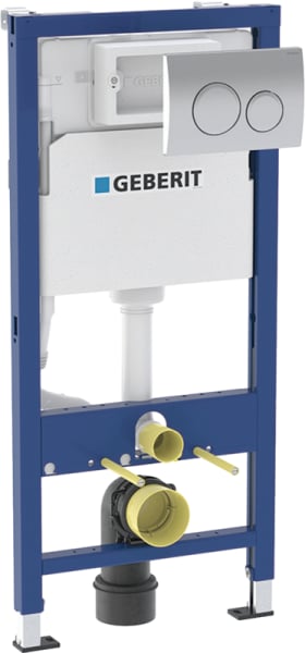 Система инсталляции для унитазов Geberit Delta 20 458.118.21.2, с кнопкой смыва, хром