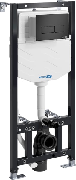 Система инсталляции для унитазов Wasserkraft Aller 10TLT.010.ME.MB03, с кнопкой смыва матовой черной