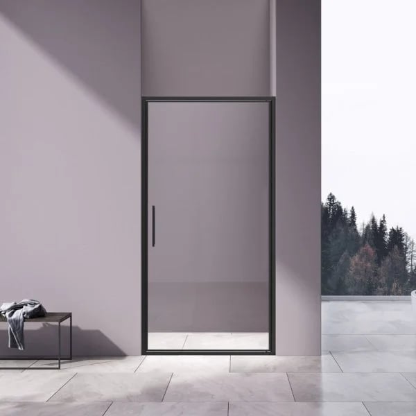 Душевая дверь Vincea Slim 8mm VDP-4SL900CLB, черный, стекло прозрачное