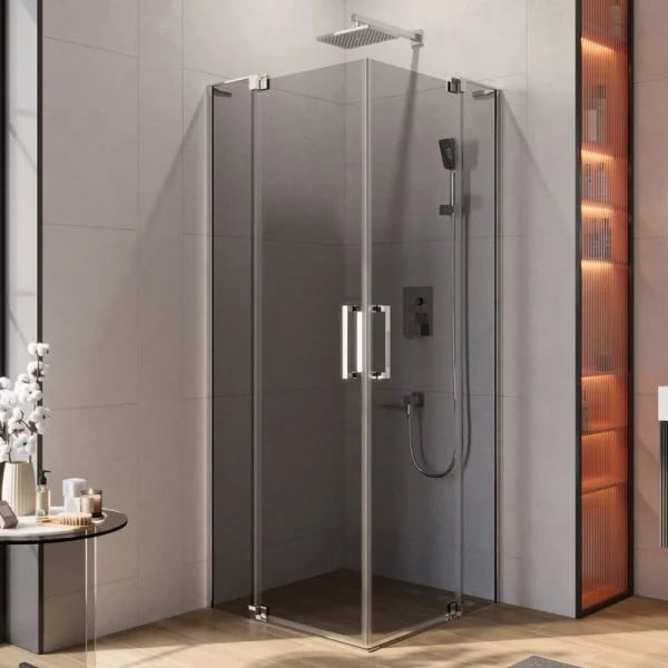 Душевой уголок Cezares Slider AH 2 70/80-80/90 Grigio Cr профиль хром, стекло серое