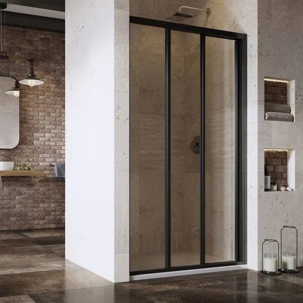 Душевая дверь в нишу Ravak Supernova ASDP3-120 Transparent, 200, профиль черный