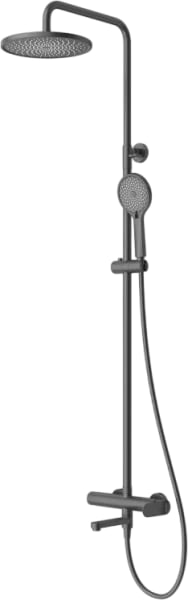 Душевая стойка Cezares Stylus STYLUS-CVD-NOP, со смесителем и изливом, матовый черный