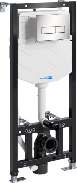 Система инсталляции для унитазов Wasserkraft Aller 10TLT.010.ME.BN03, с кнопкой смыва никель
