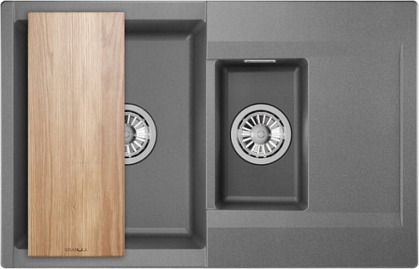 Мойка кухонная Granula Estetica 7808, графит