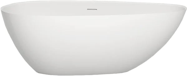 Ванна из искусственного камня Salini Paola In S-Stone 160x75 см, отдельностоящая, матовая белая, ова