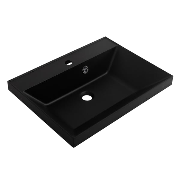 Мебельная раковина BelBagno BB600/450-LV-ART-AST-NERO черная матовая