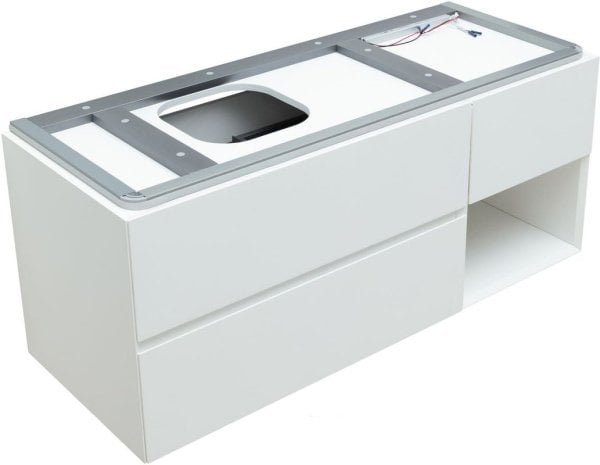 Тумба под раковину без столешницы Allen Brau Infinity 120 L подвесная, белый матовый