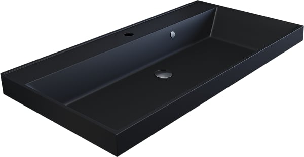 Мебельная раковина Uperwood Classic Quartz 291030011 90 см, матовая черная, уголь